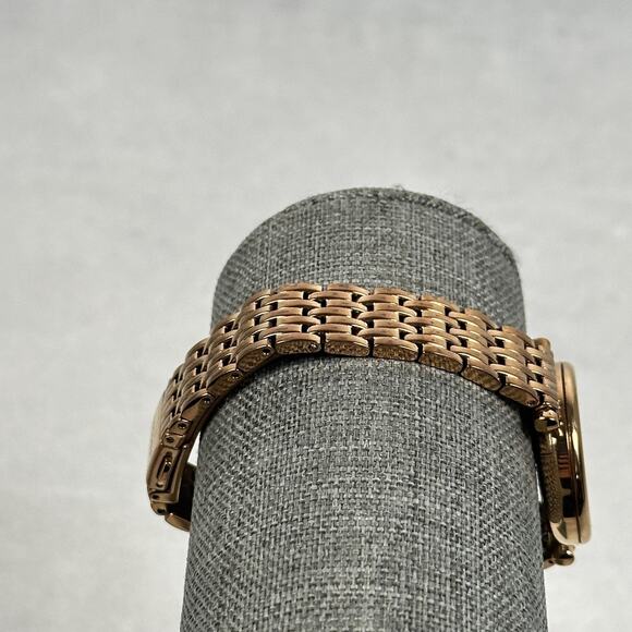 Fossil Watch Womens 28mm Rose Gold Tone Black Glitter Dial Star New Battery - Picture 7 of 10